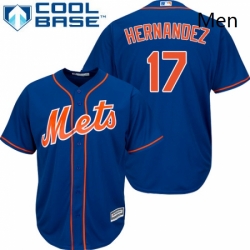 Mens Majestic New York Mets 17 Keith Hernandez Replica Royal Blue Alternate Home Cool Base MLB Jersey