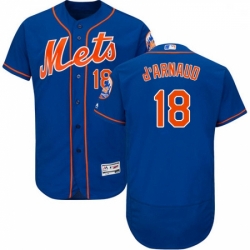 Mens Majestic New York Mets 18 Travis dArnaud Royal Blue Flexbase Authentic Collection MLB Jersey