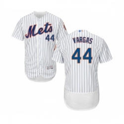 Mens New York Mets 44 Jason Vargas White Home Flex Base Authentic Collection Baseball Jersey