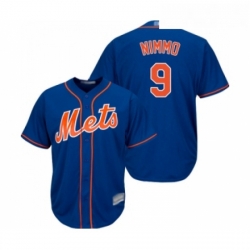 Mens New York Mets 9 Brandon Nimmo Replica Royal Blue Alternate Home Cool Base Baseball Jersey 