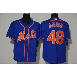 Mets 48 Jacob DeGrom Royal 2020 Nike Cool Base Jersey