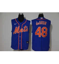 Mets 48 Jacob DeGrom Royal Nike Cool Base Sleeveless Jersey