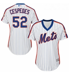 Womens Majestic New York Mets 52 Yoenis Cespedes Replica White Alternate Cool Base MLB Jersey