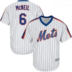 Mets #6 Jeff McNeil White 28Blue Strip Alternate Cool Base Stitched Youth Baseball Jersey