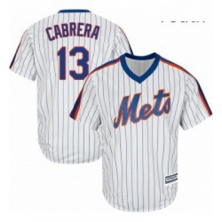 Youth Majestic New York Mets 13 Asdrubal Cabrera Authentic White Alternate Cool Base MLB Jersey