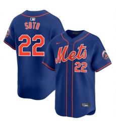 Youth New York Mets 22 Juan Soto Royal 2024 Alternate Limited Stitched Baseball Jersey