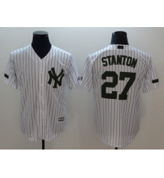 Men New York Yankees 27 Stanton White Game 2021 MLB Jersey