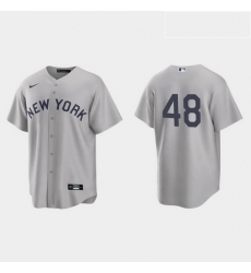 Men New York Yankees 48 Anthony Rizzo Men Nike Gray 2021 Field of Dreams Game MLB Jersey