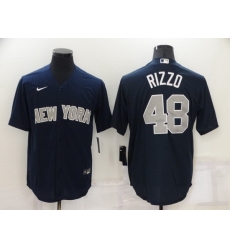 Men New York Yankees 48 Anthony Rizzo Navy Cool Base Stitched jersey