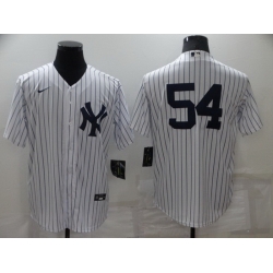 Men New York Yankees 54 Aroldis Chapman White Cool Base Stitched Baseball jersey