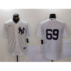 Men New York Yankees 69 Manny Fresh White Cool Base Stitched Baseball Jersey