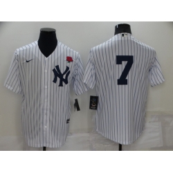 Men New York Yankees 7 Mickey Mantle White Cool Base Stitched Baseball Jerseys