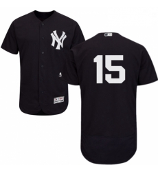 Mens Majestic New York Yankees 15 Thurman Munson Navy Blue Alternate Flex Base Authentic Collection MLB Jersey