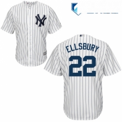 Mens Majestic New York Yankees 22 Jacoby Ellsbury Replica White Home MLB Jersey