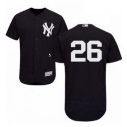 Mens Majestic New York Yankees 26 Tyler Austin Navy Blue Alternate Flex Base Authentic Collection MLB Jersey