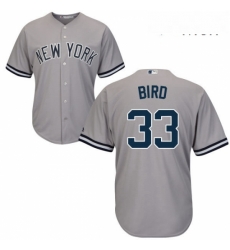 Mens Majestic New York Yankees 33 Greg Bird Replica Grey Road MLB Jersey