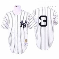 Mens Mitchell and Ness 1932 New York Yankees 3 Babe Ruth Authentic White Throwback MLB Jersey