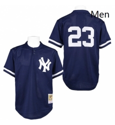 Mens Mitchell and Ness 1995 New York Yankees 23 Don Mattingly Replica Blue Throwback MLB Jersey