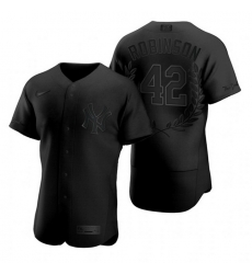 Yankees 42 Jackie Robinson Black Nike Flexbase Fashion Jersey