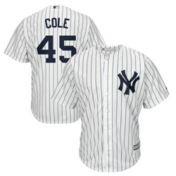 Yankees 45 Gerrit Cole White Cool Base Jersey