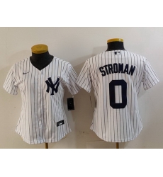 Women New York Yankees 0 Marcus Stroman White Stitched Baseball Jersey