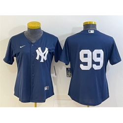 Women New York Yankees 99 Aaron Judge Navy Stitched Baseball Jersey