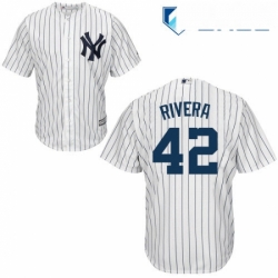 Youth Majestic New York Yankees 42 Mariano Rivera Authentic White Home MLB Jersey