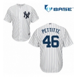 Youth Majestic New York Yankees 46 Andy Pettitte Authentic White Home MLB Jersey