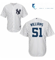 Youth Majestic New York Yankees 51 Bernie Williams Authentic White Home MLB Jersey