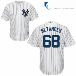 Youth Majestic New York Yankees 68 Dellin Betances Authentic White Home MLB Jersey