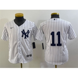 Youth New York Yankees 11 Anthony Volpe White Cool Base Stitched Baseball JerseyS