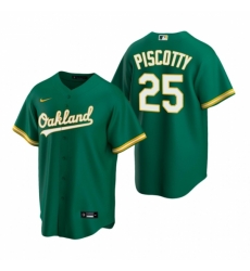 Mens Nike Oakland Athletics 25 Stephen Piscotty Green Alternate Stitched Baseball Jersey