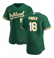 Oakland Athletics 18 Chad Pinder Men Nike Kelly Green Alternate 2020 Authentic Player MLB Jersey