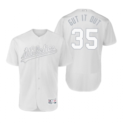 Oakland Athletics Jake Diekman Gut It Out White 2019 Players Weekend MLB Jersey