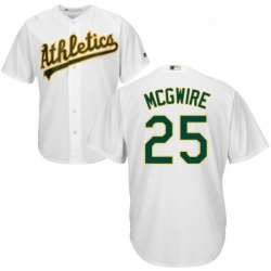 Youth Majestic Oakland Athletics 25 Mark McGwire Replica White Home Cool Base MLB Jersey