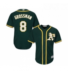 Youth Oakland Athletics 8 Robbie Grossman Replica Green Alternate 1 Cool Base Baseball Jersey 