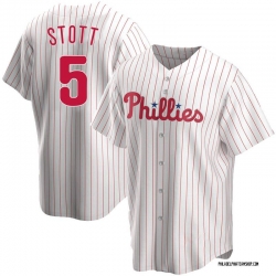 Men Philadelphia Phillies 5 Bryson Stott Grey Cool Base Stitched Jersey