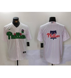 Men Philadelphia Phillies Big Logo White Stitched Jersey 3