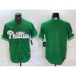 Men Philadelphia Phillies Blank Green Cool Base Stitched Baseball Jersey