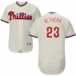 Mens Majestic Philadelphia Phillies 23 Aaron Altherr Cream Flexbase Authentic Collection MLB Jersey