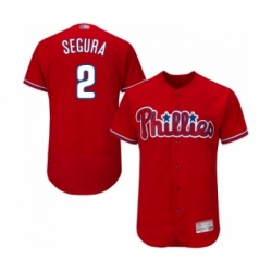 Mens Philadelphia Phillies 2 Jean Segura Red Alternate Flex Base Authentic Collection Baseball Jersey