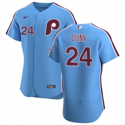 Philadelphia Phillies 24 Roman Quinn Men Nike Light Blue Alternate 2020 Authentic Player MLB Jersey