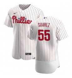 Philadelphia Phillies 55 Ranger Suarez Men Nike White Home 2020 Authentic Player MLB Jersey