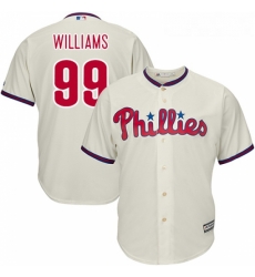 Youth Majestic Philadelphia Phillies 99 Mitch Williams Replica Cream Alternate Cool Base MLB Jersey