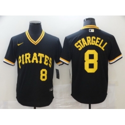 Men Nike Pittsburgh Pirates  8 Willie Stargell Black Mesh Batting Practice Throwback Nike Jersey