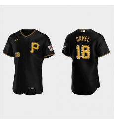 Men Pittsburgh Pirates 18 Ben Gamel Black Flex Base Stitched Jerse