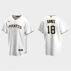 Men Pittsburgh Pirates 18 Ben Gamel White Cool Base Stitched Jerse