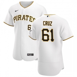 Pittsburgh Pirates 61 Oneil Cruz Men Nike White Home 2020 Authentic Player MLB Jersey