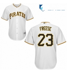 Youth Majestic Pittsburgh Pirates 23 David Freese Authentic White Home Cool Base MLB Jersey 