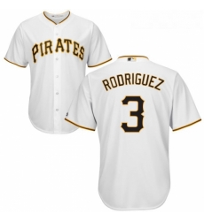 Youth Majestic Pittsburgh Pirates 3 Sean Rodriguez Authentic White Home Cool Base MLB Jersey 